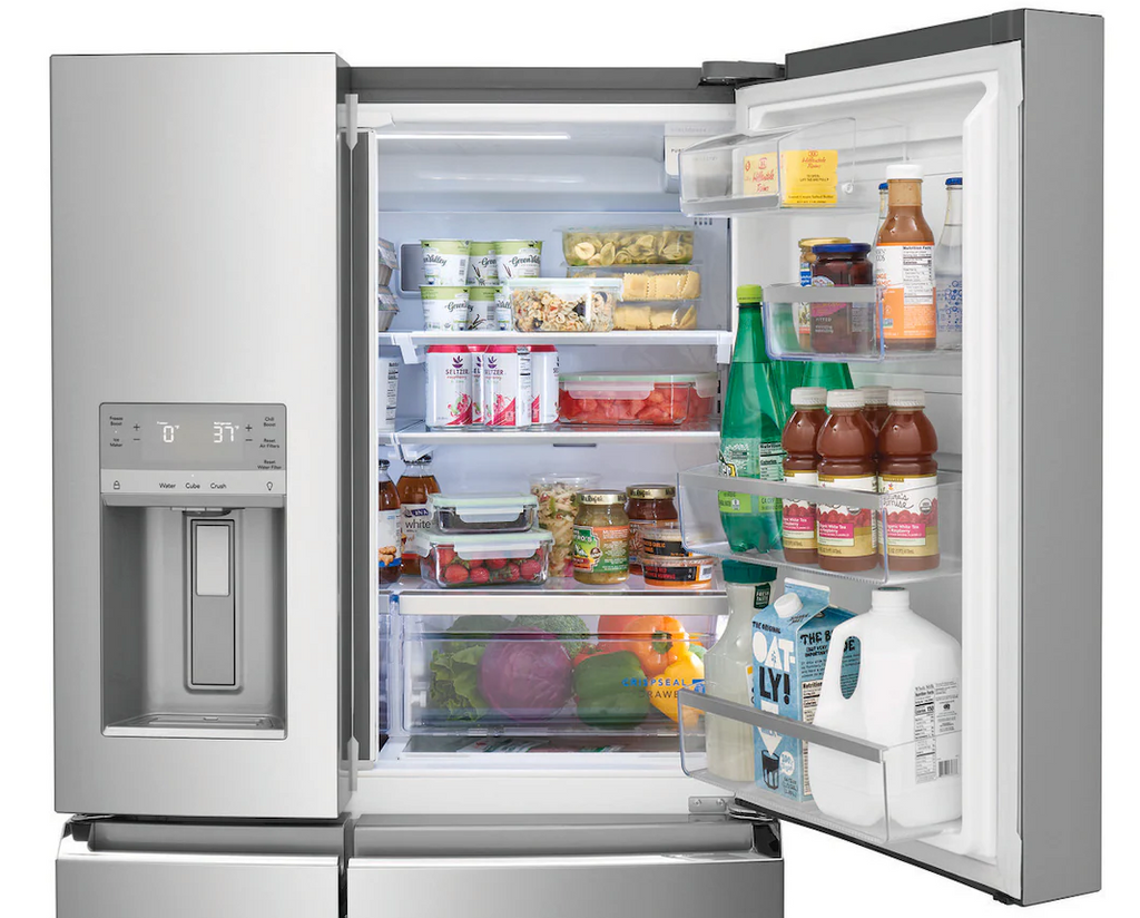 Pictures of Frigidaire Gallery 22 Cu. Ft. Counter-Depth 4-Door Energy Star Certified Refrigerator in Smudge-Proof Stainless Steel GRQC2255BF - Scratch & Dent (Minor) - Neu Appliance Outlet - Discount Appliance Outlet in Austin, Tx