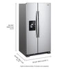 Pictures of Whirlpool 33 Inch Wide Side by Side 21 Cu. Ft. Refrigerator with Can Caddy and Frameless Glass Shelves in Fingerprint Resistant Stainless Steel WRS321SDHZ - Scratch and Dent (Minor) - Neu Appliance Outlet - Discount Appliance Outlet in Austin, Tx