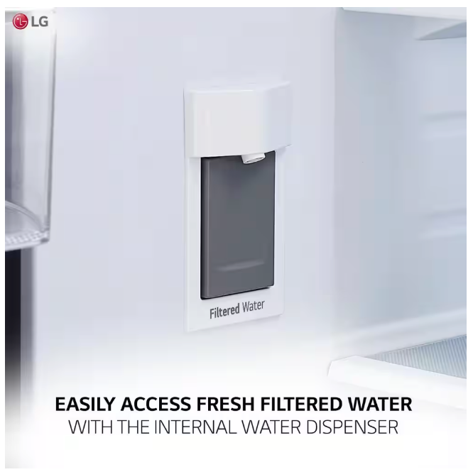 LG 27 cu. ft. Smart Counter-Depth MAX™ French Door Refrigerator with Linear Cooling™ and Internal Water Dispenser LRFLC2706S - New in Box