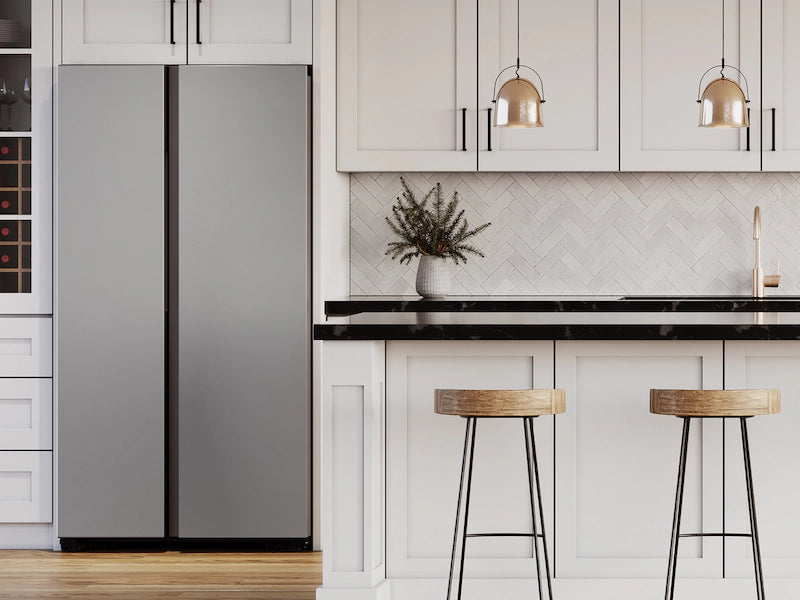 Pictures of Samsung Stainless Steel Bespoke Side-by-Side 28 cu. ft. Refrigerator with Beverage Center™ and Auto Fill Water Pitcher RS28CB7600QLAA - Scratch & Dent (Minor) - Neu Appliance Outlet - Discount Appliance Outlet in Austin, Tx
