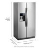 Pictures of Whirlpool Counter Depth 20.6 cu. ft. Side by Side Refrigerator in Fingerprint-Resistant Stainless Steel with In Door Ice and Water Dispenser WRS571CIHZ Scratch & Dent - Minor - Neu Appliance Outlet - Discount Appliance Outlet in Austin, Tx