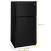 Pictures of Whirlpool 20.5 cu. ft. 33 in. Wide Top Freezer Refrigerator with Icemaker in Black WRT311FZDB - Scratch & Dent (Minor) - Neu Appliance Outlet - Discount Appliance Outlet in Austin, Tx