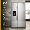 Pictures of Whirlpool 33 Inch Wide Side by Side 21 Cu. Ft. Refrigerator with Can Caddy and Frameless Glass Shelves in Fingerprint Resistant Stainless Steel WRS321SDHZ - Scratch and Dent (Minor) - Neu Appliance Outlet - Discount Appliance Outlet in Austin, Tx