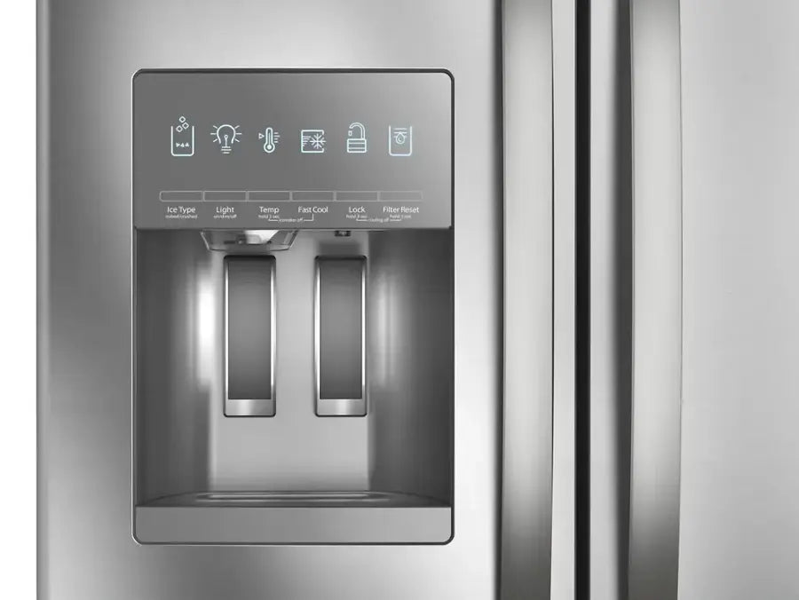 Pictures of Whirlpool 36 in. 24.7 cu. ft. Standard Depth French Door Refrigerator in Fingerprint Resistant Stainless Steel WRFF3436RZ- Scratch & Dent (Moderate) - Neu Appliance Outlet - Discount Appliance Outlet in Austin, Tx