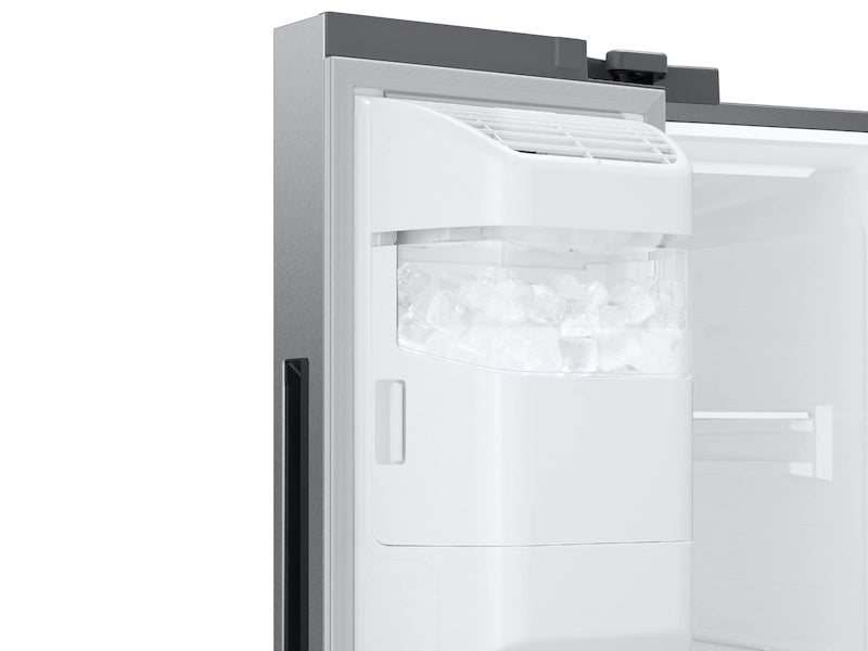 Samsung 27.4-cu ft Side-by-Side Refrigerator with Ice Maker in Fingerprint Resistant Stainless Steel 25136SD638 - RS27T5200SR - Scratch & Dent (Moderate)