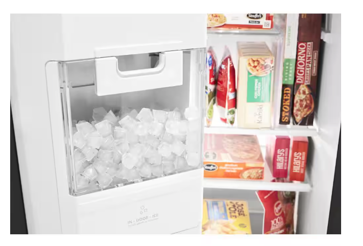 Pictures of Maytag 25 cu. ft. Side by Side Refrigerator with Exterior Ice and Water Dispenser in Fingerprint Resistant Stainless Steel MSS25C4MGZ - Scratch & Dent (Moderate) - Neu Appliance Outlet - Discount Appliance Outlet in Austin, Tx