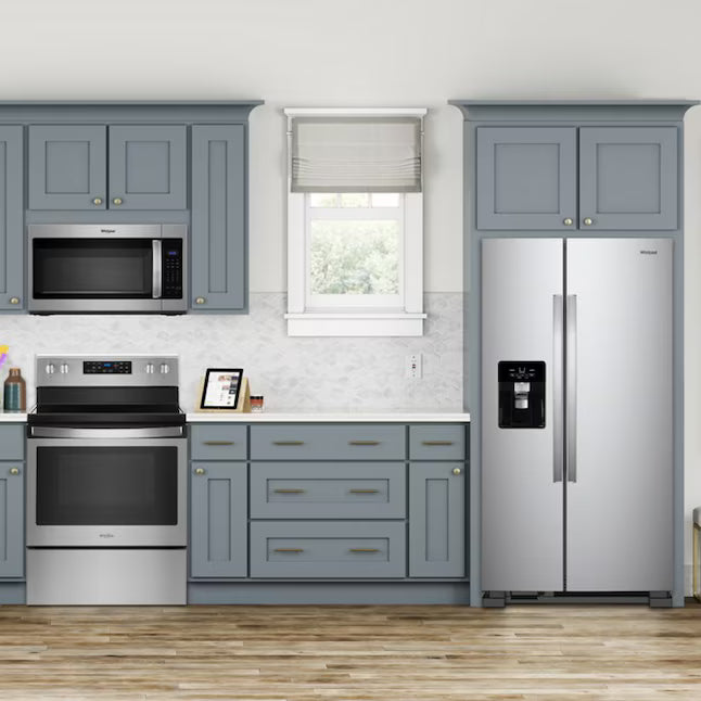 Whirlpool 33 Inch Wide Side by Side 21 Cu. Ft. Refrigerator with Can Caddy and Frameless Glass Shelves in Fingerprint Resistant Stainless Steel 31134SD212 - WRS321SDHZ - Scratch & Dent (Moderate)