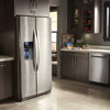 Pictures of Whirlpool Counter Depth 20.6 cu. ft. Side by Side Refrigerator in Fingerprint-Resistant Stainless Steel with In Door Ice and Water Dispenser WRS571CIHZ Scratch & Dent - Minor - Neu Appliance Outlet - Discount Appliance Outlet in Austin, Tx