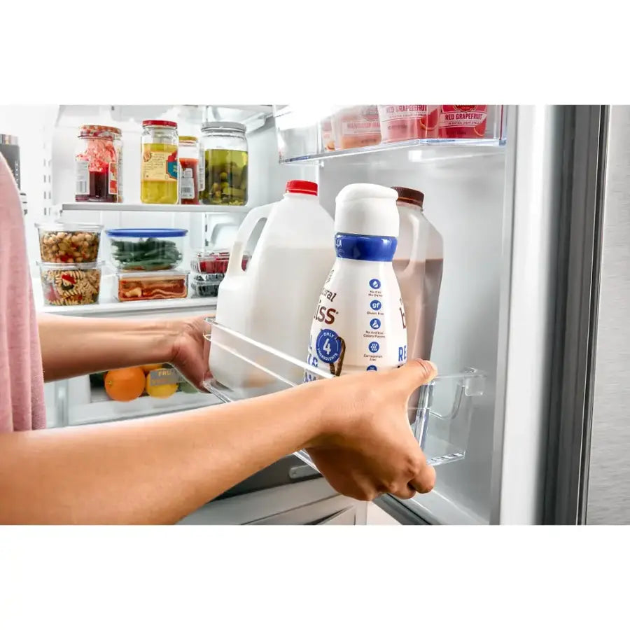 Pictures of Whirlpool 36 in. 24.7 cu. ft. Wide French Door Bottom Mount Refrigerator with Maximum Ice Capacity in White WRFF3436RW - Scratch & Dent (Minor) - Neu Appliance Outlet - Discount Appliance Outlet in Austin, Tx