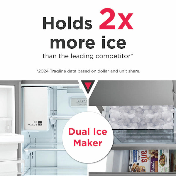 Pictures of Frigidaire 27.8-cu ft French Door Refrigerator with Dual Ice Maker (Fingerprint Resistant Stainless Steel) ENERGY STAR GRFS2853AF - Scratch & Dent (Minor) - Neu Appliance Outlet - Discount Appliance Outlet in Austin, Tx