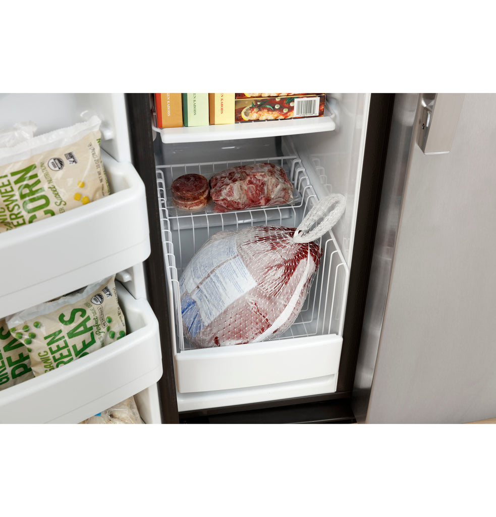 Pictures of GE® 25.3 Cu. Ft. Side-By-Side Refrigerator with Ice Maker, Water and Ice Dispenser GSS25GMPES - Open Box - Neu Appliance Outlet - Discount Appliance Outlet in Austin, Tx
