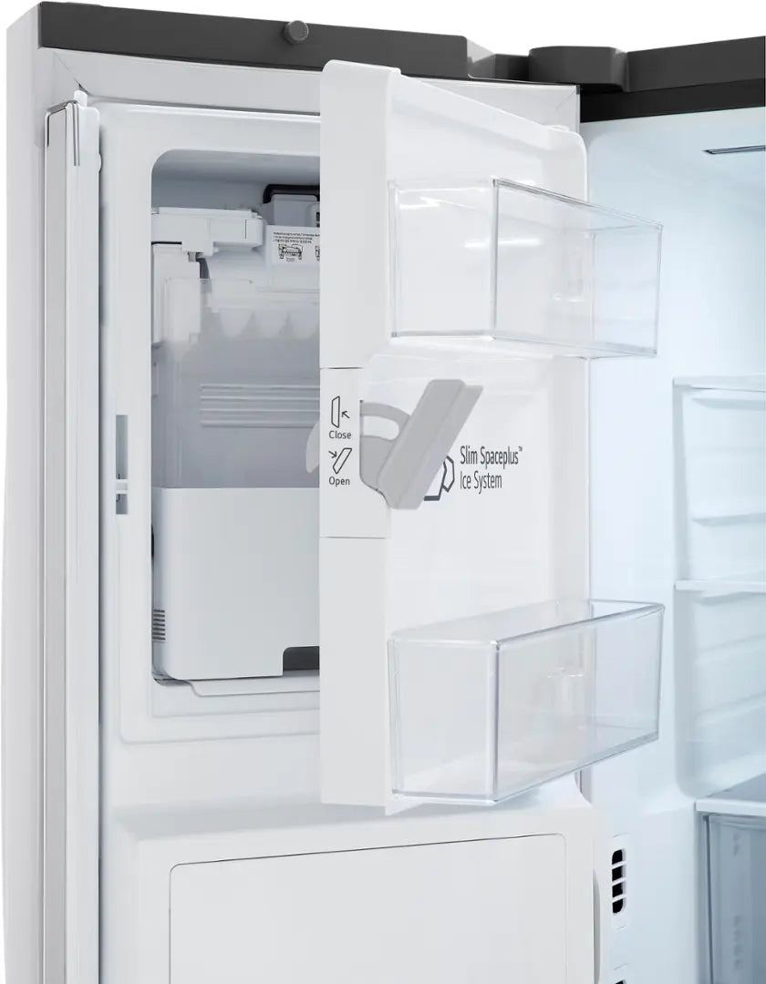 LG 26 cu ft ENERGY STAR Counter-Depth Smart French Door Refrigerator in Fingerprint Resistant Stainless Steel with Dual Ice Maker LRFXC2606S - Scratch & Dent (Major)