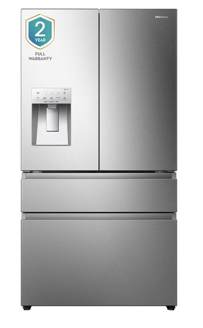Pictures of Hisense Stainless Steel PureFlat 25.6-cu ft 4-Door Smart French Door ENERGY STAR Refrigerator with Ice Maker, Water and Ice Dispenser HRM260N6TSE - Scratch & Dent (Minor) - Neu Appliance Outlet - Discount Appliance Outlet in Austin, Tx