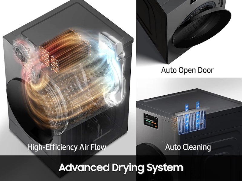 Pictures of Samsung Dark Steel Bespoke 5.3 cu. ft. Ultra Capacity All-In-One Washer Dryer Combo with Super Speed and Ventless Heat Pump - New In Box - Neu Appliance Outlet - Discount Appliance Outlet in Austin, Tx