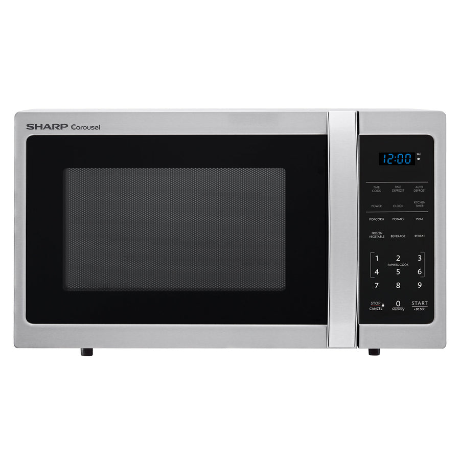 Sharp Stainless Steel Carousel Countertop Microwave Oven 0.9 cu. ft. 900w - Open Box