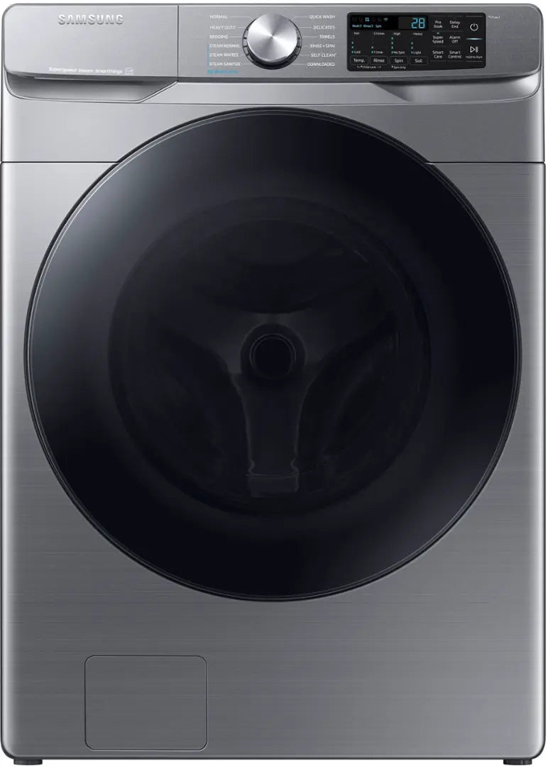 Samsung 4.5 cu. ft. Large Capacity Smart Front Load Washer with Super Speed Wash in Platinum 25137SD733 - WF45B6300AP - Scratch & Dent (Major)