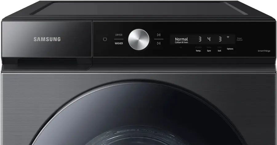 Pictures of Samsung Bespoke 5.3 cu. ft. Ultra Capacity Front Load Washer with Super Speed Wash and AI Smart Dial in Brushed Black WF53BB8700AV - Scratch & Dent (Minor) - Neu Appliance Outlet - Discount Appliance Outlet in Austin, Tx
