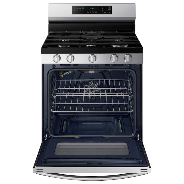 Samsung Smart Freestanding Gas 6.0 Cu. Ft. Range with No Preheat Air Fry and Convection in Stainless Steel 22131SD83 - NX60A6511SS - Open Box