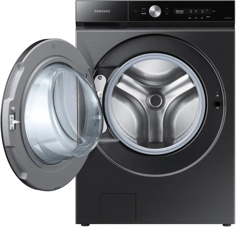 Pictures of Samsung Bespoke 5.3 cu. ft. Ultra Capacity Front Load Washer with Super Speed Wash and AI Smart Dial in Brushed Black WF53BB8700AV - Scratch & Dent (Minor) - Neu Appliance Outlet - Discount Appliance Outlet in Austin, Tx