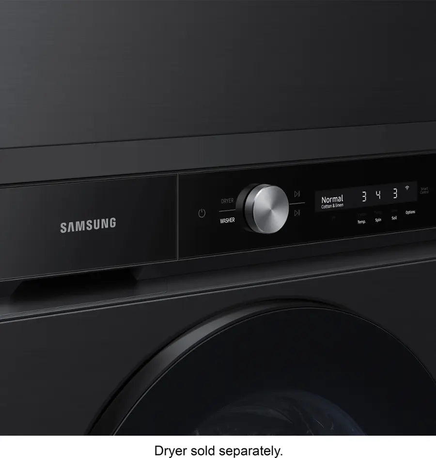 Pictures of Samsung Bespoke 5.3 cu. ft. Ultra Capacity Front Load Washer with Super Speed Wash and AI Smart Dial in Brushed Black WF53BB8700AV - Scratch & Dent (Minor) - Neu Appliance Outlet - Discount Appliance Outlet in Austin, Tx