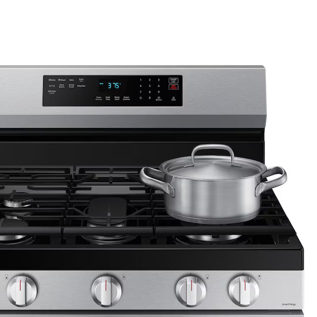 Samsung Smart Freestanding Gas 6.0 Cu. Ft. Range with No Preheat Air Fry and Convection in Stainless Steel 22131SD83 - NX60A6511SS - Open Box