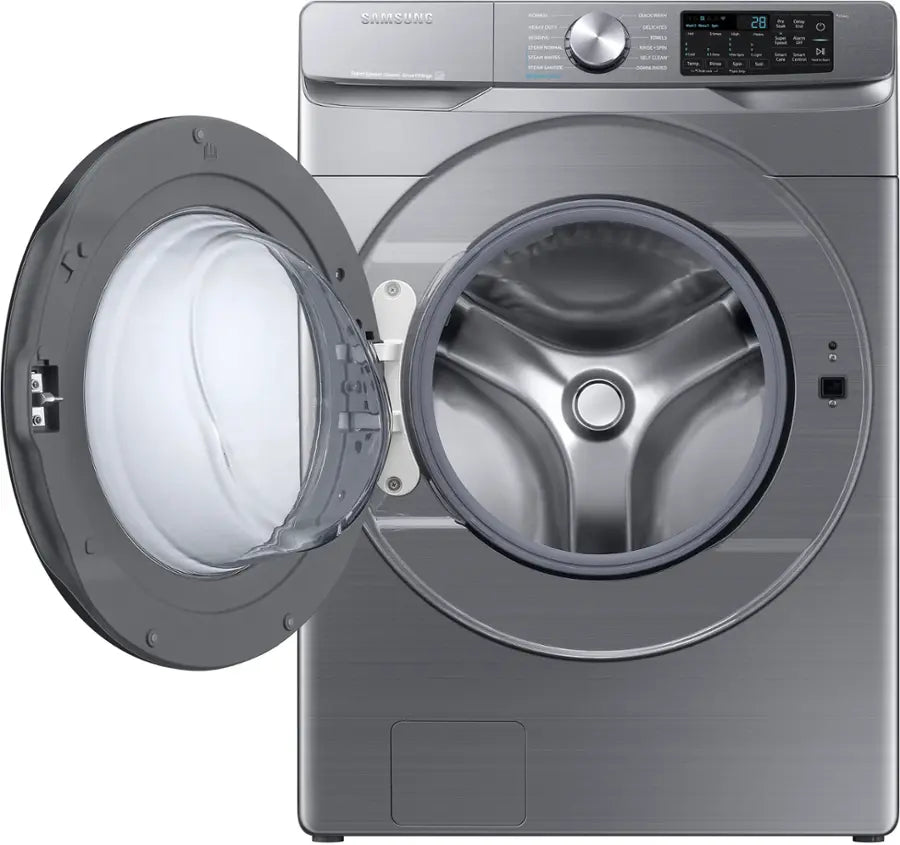 Samsung 4.5 cu. ft. Large Capacity Smart Front Load Washer with Super Speed Wash in Platinum 25137SD733 - WF45B6300AP - Scratch & Dent (Major)