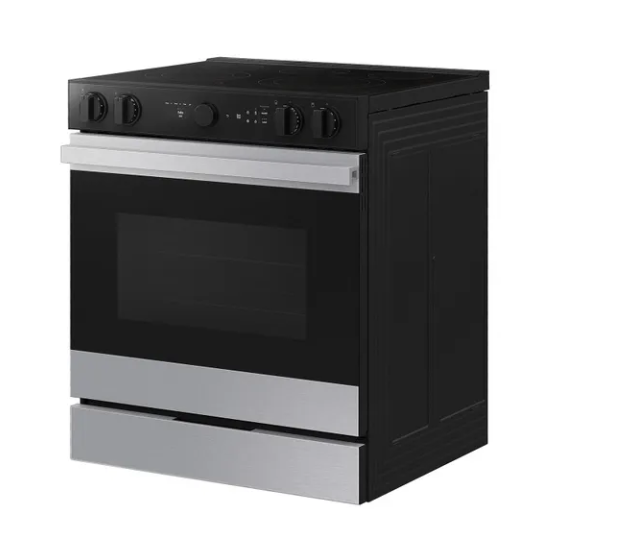 Samsung Stainless Steel Bespoke 30 in. 6.3 cu.ft. 5 Burner Element Smart Slide-In Electric Range w/ Smart Oven Camera NSE6DG8700SR - New