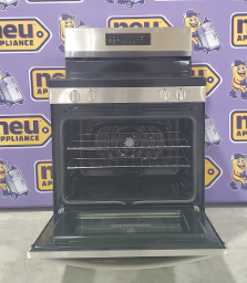 Pictures of Frigidaire Stainless Steel Electric 30 Inch 5 Burner Range with Convection Bake and Steam Clean FCRE3083ASE - Open Box - Neu Appliance Outlet - Discount Appliance Outlet in Austin, Tx