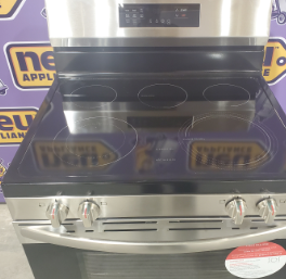 Pictures of Frigidaire Stainless Steel Electric 30 Inch 5 Burner Range with Convection Bake and Steam Clean FCRE3083ASE - Open Box - Neu Appliance Outlet - Discount Appliance Outlet in Austin, Tx