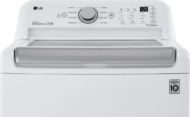 Pictures of LG White Top Load 5.0 Cu. Ft. Mega Capacity Washer with TurboDrum Technology WT7150CW - New in Box and LG White Electric 7.3 Cu. Ft. Ultra Large Capacity Smart Wi-Fi Enabled Dryer with TurboSteam DLEX7900WE - Certified Refurbished - Neu Appliance Outlet - Discount Appliance Outlet in Austin, Tx