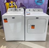 Maytag 4.5 cu. ft. Capacity Top Load Washer with Power™ Agitator and Deep Fill MVW4505MW - Scratch & Dent (Moderate) and Maytag 7.0 cu. ft. Capacity Top Load Electric Wrinkle Prevent Dryer MED4500MW - Scratch & Dent (Minor)