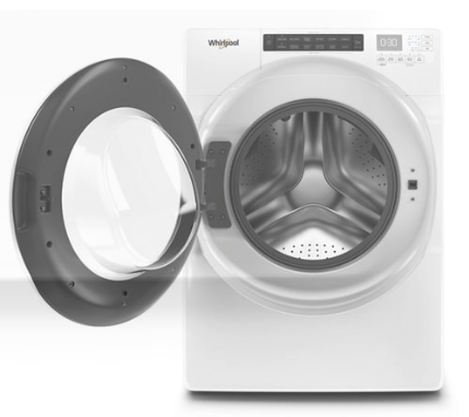 Whirlpool White Closet Depth Front Load 4.3 Cu. Ft. Washer with Intuitive Controls WFW560CHW - Scratch & Dent (Minor) and Whirlpool 7.4 cu. ft. Front Load Electric Dryer with Advanced Moisture Sensing WED5605MW - New in Box