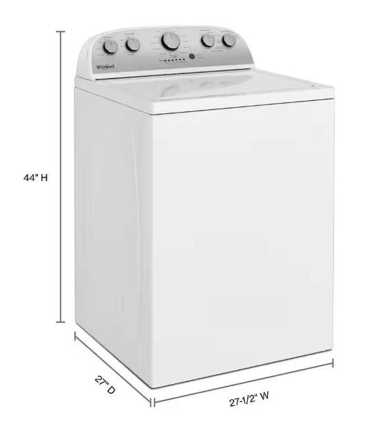 Whirlpool Top Load 3.8 Cu. Ft. Washer with Soaking Cycles 30133SD158 - WTW4955HW - Scratch & Dent (Minor)