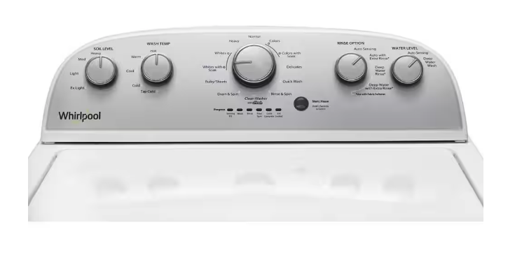 Whirlpool Top Load 3.8 Cu. Ft. Washer with Soaking Cycles 30133SD158 - WTW4955HW - Scratch & Dent (Minor)