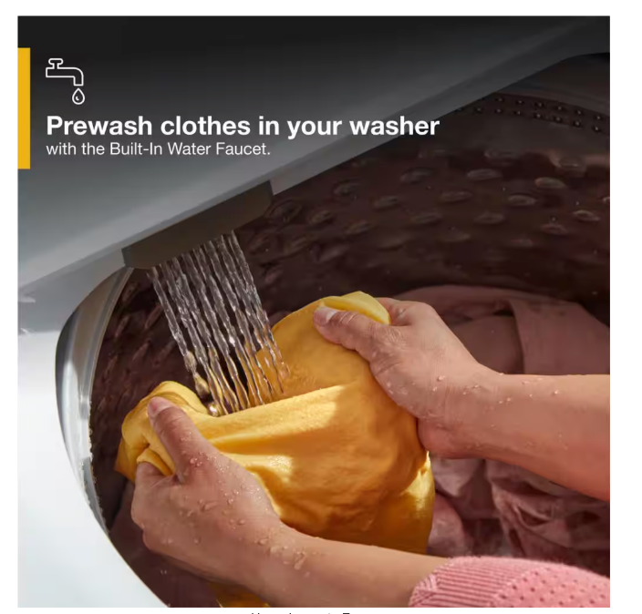 Pictures of Whirlpool 4.6 Cu. Ft. Top Load Impeller Washer in White with Built-in Faucet WTW5010LW - Scratch & Dent (Minor) - Neu Appliance Outlet - Discount Appliance Outlet in Austin, Tx