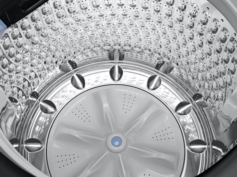 Pictures of Samsung 5.4 cu. ft. Top Load Washer with Active WaterJet in Black Stainless Steel WA54R7200AV - Certified Refurbished - Neu Appliance Outlet - Discount Appliance Outlet in Austin, Tx