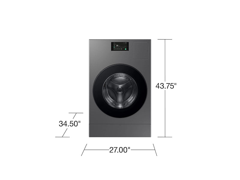 Pictures of Samsung Dark Steel Bespoke 5.3 cu. ft. Ultra Capacity All-In-One Washer Dryer Combo with Super Speed and Ventless Heat Pump - New In Box - Neu Appliance Outlet - Discount Appliance Outlet in Austin, Tx