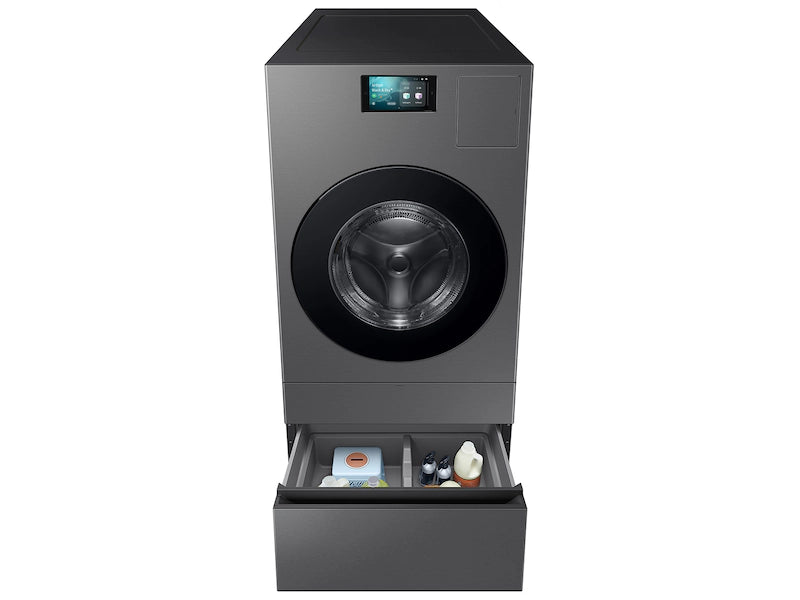 Pictures of Samsung Dark Steel Bespoke 5.3 cu. ft. Ultra Capacity All-In-One Washer Dryer Combo with Super Speed and Ventless Heat Pump - New In Box - Neu Appliance Outlet - Discount Appliance Outlet in Austin, Tx