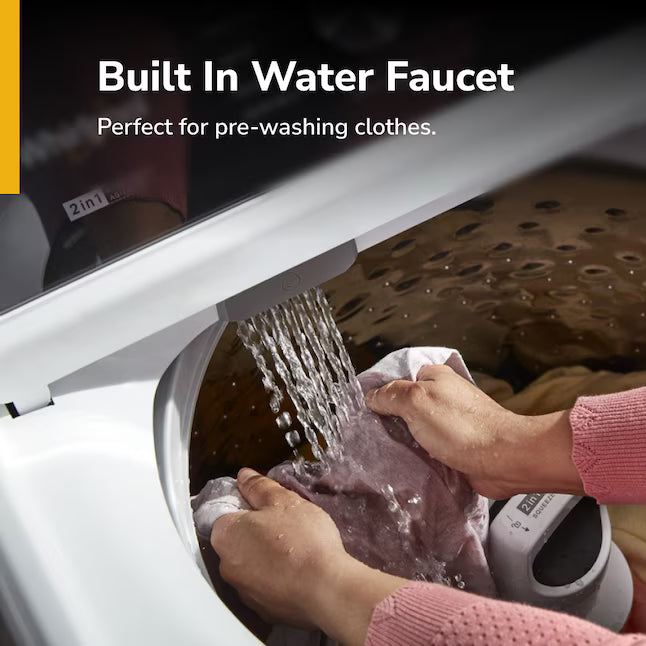 Whirlpool Top Load 4.7 Cu. Ft. Washer with 2-in-1 Removable Agitator in White 22137SD376 - WTW5057LW - Open Box