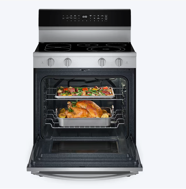 Pictures of Whirlpool 30-inch Electric Smart Range with Air Cooking Technology, High Speed Preheat Oven, No Preheat Air Fry, Steam/Self Clean, and WipeClean™ Coating WFES7530RZ - Scratch and Dent (minor) - Neu Appliance Outlet - Discount Appliance Outlet in Austin, Tx