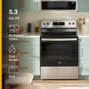 Pictures of Whirlpool Electric 30" Range with Steam Clean and No Preheat Mode in Fingerprint Resistant Stainless Steel WFES3330RZ - Scratch & Dent (Minor) - Neu Appliance Outlet - Discount Appliance Outlet in Austin, Tx