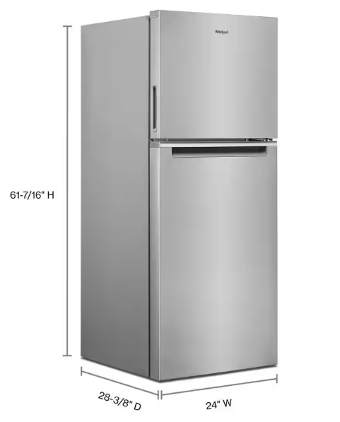 Pictures of Whirlpool 24-inch 11.6 cu. ft. Wide Top-Freezer Refrigerator WRT312CZJZ - Scratch & Dent (Minor) - Neu Appliance Outlet - Discount Appliance Outlet in Austin, Tx