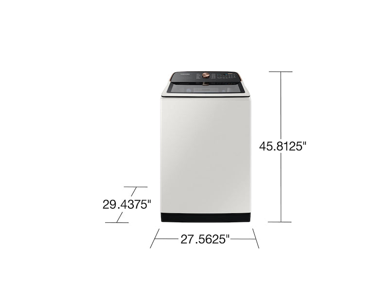 Samsung Smart Top Load 5.5 Cu. Ft. with Auto Dispense Washer WA55CG7500AE - Scratch & Dent (Moderate)  and  Samsung 7.4 cu. ft. Vented Smart Gas Dryer in Ivory with Steam Sanitize+ 16181 - DVG55CG7500E - Scratch & Dent (Moderate)
