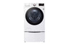 Pictures of LG 4.5 cu. ft. Front Load Washer with Steam and Built-In Intelligence in White WM4000HWA - New in Box and LG 7.4 cu. ft. Front Load Electric Dryer with TurboSteam and Sensor Dry Technology in White DLEX4000W - New in Box - Neu Appliance Outlet - Discount Appliance Outlet in Austin, Tx