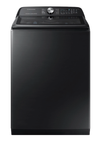 Pictures of Samsung 5.0 cu. ft. Energy Star Top Load Washer with Active Water Jet in Black Stainless Steel 1CR03192 - WA50R5400AV - Certified Refurbished - Neu Appliance Outlet - Discount Appliance Outlet in Austin, Tx