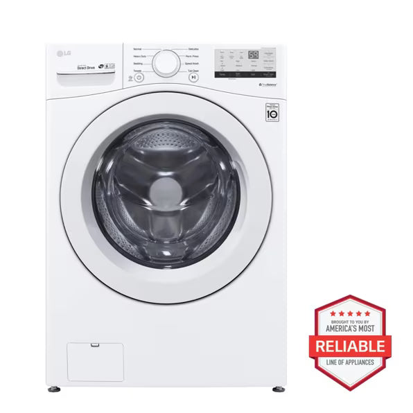 LG Ultra Large Capacity Front Load 4.5 Cu. Ft. Washer in White with ColdWash Technology WM3400CW - Scratch & Dent (Minor) and LG 7.4 cu. ft. Large Capacity Electric Dryer in White 16264 - DLE3400W - Scratch & Dent (Minor)