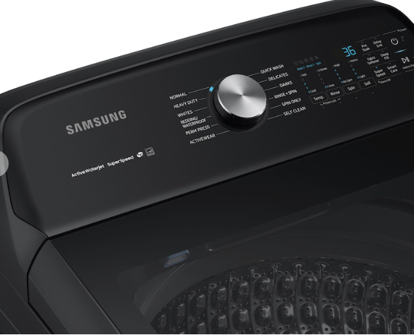 Samsung 5.0 cu. ft. Energy Star Top Load Washer with Active Water Jet in Black Stainless Steel WA50R5400AV - Certified Refurbished