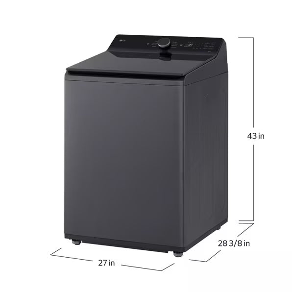 LG 5.3 cu. ft. Smart Top Load Washer with 4-Way® Agitator, TurboWash3D Technology, and AI Sensing EasyUnload™ WT8405CB - Scratch & Dent (Minor)