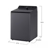 Pictures of LG 5.3 cu. ft. Smart Top Load Washer with 4-Way® Agitator, TurboWash3D Technology, and AI Sensing EasyUnload™ WT8405CB - New in Box - Neu Appliance Outlet - Discount Appliance Outlet in Austin, Tx