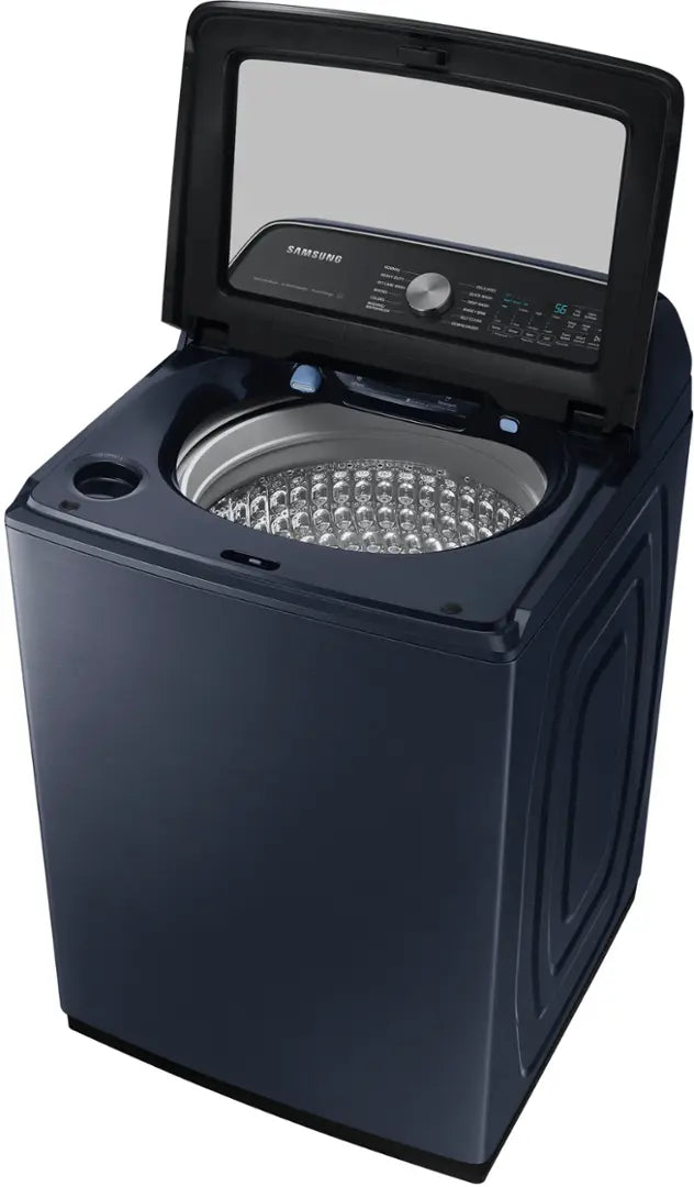 Samsung 5.4 cu. ft. Smart Top Load Washer with Pet Care Solution WA54CG7150AD - Scratch & Dent (Moderate) and Samsung Brushed 7.4 cu. ft. Smart Vented Electric Dryer with Pet Care Dry and Steam Sanitize+ WA54CG7150AD - Scratch & Dent (Minor)